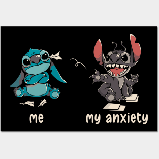 Anxiety Cute Funny Ironic Gift Posters and Art